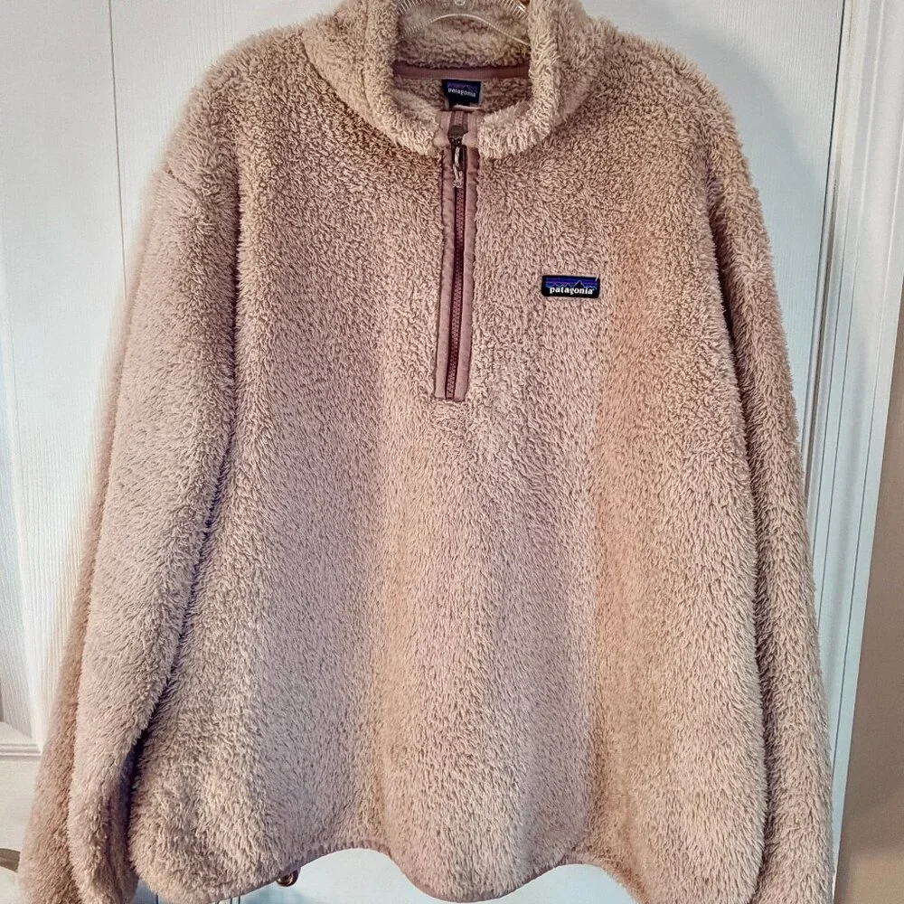 Womens XXL Fleece Patagonia Pull Over 1/4 Zip Champagne Color - Picture 1 of 9